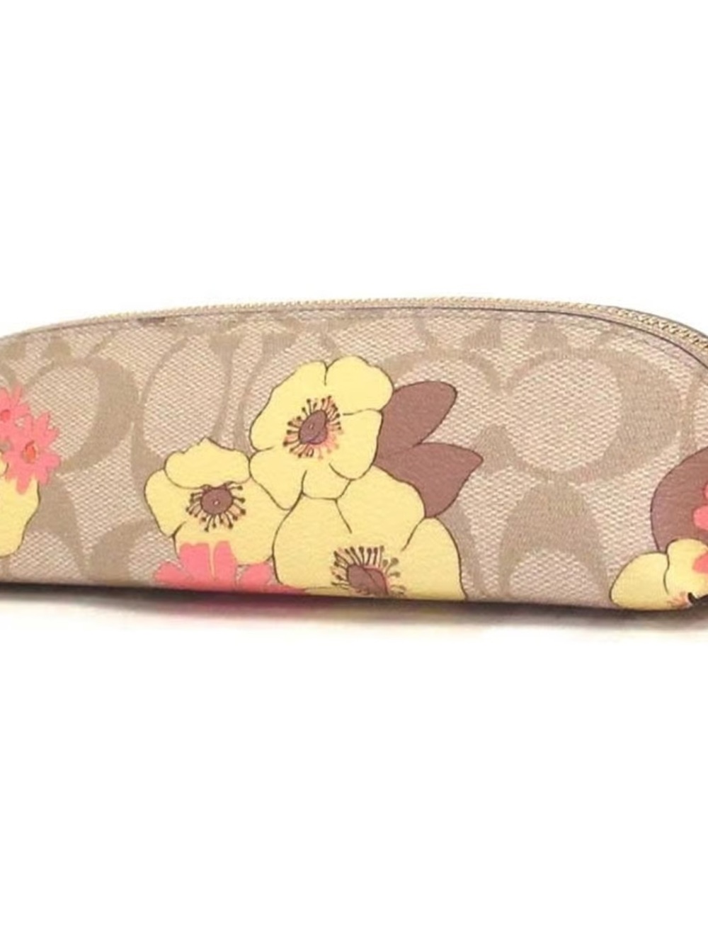 Coach Signature limited edition Floral pencil case Zip Pouch in floral print